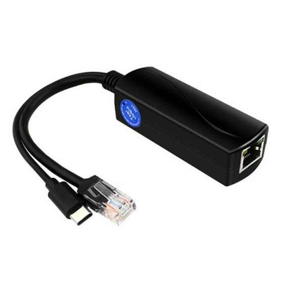 2.5kV Active PoE Splitter USB C Power Over Ethernet Gigabit for Raspberry Pi 4