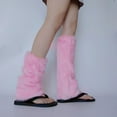 thumbnail image 4 of Fairycore Furry Leg Warmers for Womens Fashionable Warm Foot Covers Boot Cuffs Socks for Winter Outfits And Themed Event, 4 of 8