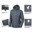 thumbnail image 6 of Little Donkey Andy Men's Softshell Jacket Ski Jacket with Removable Hood, Fleece Lined and Water Repellent Black Heather Size XXXL, 6 of 7