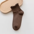 thumbnail image 5 of Ticikt Women's Soft Cotton Crew Socks, Neutral Tone Mid-Calf Socks for All Seasons,Coffee, 5 of 5