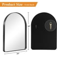 thumbnail image 3 of ZXNYH 64"x21" Bathroom Vanity Mirrors for Wall Large Rounded Rectangular Wall Mirror Full Length Farmhouse Black Bathroom Mirror Home Decor Aluminum Alloy Frame Vertical or Horizontal-No Stand, 3 of 5