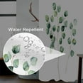 thumbnail image 3 of White Shower Curtain Set with Hooks Sage Green Leaves Shower Curtain for Bathroom Green Eucalyptus Leaves Branches Waterproof Fabric Decor 84x72inches, 3 of 6