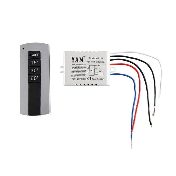 Lámpara 5 uds. Receptor de interruptor de temporizador de Control remoto de encendido/apagado para lámpara UVC (plata 220V) Tmvgtek Para estrenar