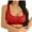 -- Red, variant on Women Seamless Underwear Mesh See-Through Bra Stretch Workout Crop Vest
