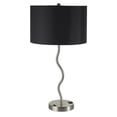 thumbnail image 1 of Benzara BM240914 Table Lamp with Curved Tubular Body & Round Base, Black, 1 of 5
