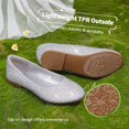 thumbnail image 3 of Zapatos de Vestir para Niña DREAM PAIRS Balerinas Slip-On Plateadas, 3 of 6