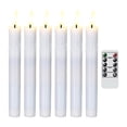 thumbnail image 2 of Flameless Taper Candles, 6 Pcs Flickering LED Candlesticks with Remote, Battery Operated - W, 2 of 8
