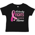 thumbnail image 3 of Inktastic Breast Cancer Awareness Nobody Fights Alone Pink Ribbon Boys or Girls Baby T-Shirt, 3 of 5