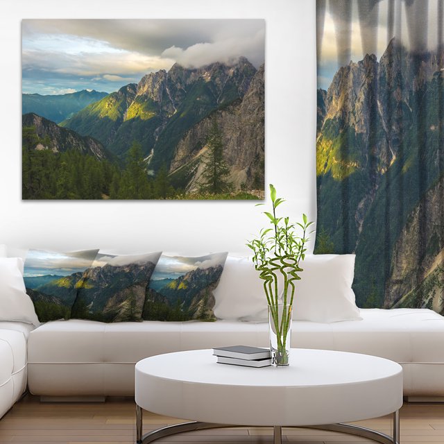 Sunrise with Yellow Reflection - Landscape Photo Canvas Art Print