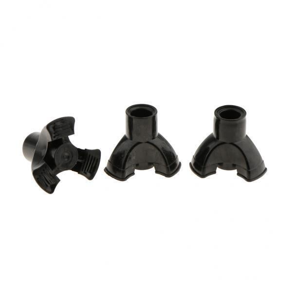Milaget 2x3Pcs Crutch Ferrules Rubber End Walking Stick Tips Feet Bottom 19mm , Black, 3 Pcs