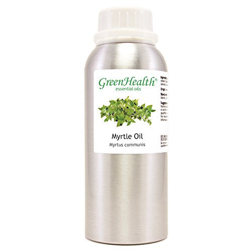 Myrtle Essential Oil - 8 fl oz (237 ml) Aluminum Bottle w/Plug Cap - 100% Pure Essential Oil - GreenHealth
