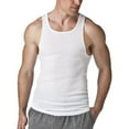 thumbnail image 3 of Hanes Men's Tall Man A-Shirt, White, 5X-Large/Tall (Pack of 3), 3 of 6