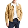 thumbnail image 5 of GINGTTO Men's Corduroy Fleece Lined Trucker Sherpa Winter Jacket for Cold Weather, 5 of 7