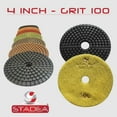 thumbnail image 4 of Stadea DPPW04STDA010K10 4 Inch Diamond Polishing Pads for Stone Granite Marble Glass Concrete Polishing, Grit 10000 - 10 Pieces, 4 of 8