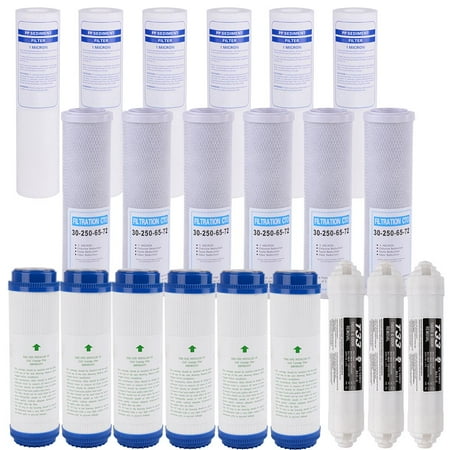 Yescom 21 Pcs Reverse Osmosis Water Sediment Carbon block Inline Replacment (Best Countertop Reverse Osmosis Water Filter)