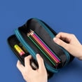 thumbnail image 4 of Pencil Case Big Capacity Compartments Pouch Stationery Art Pen Bag - black, 4 of 5