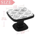 thumbnail image 3 of 4 Pcs Square Cabinet Handle Cupboard Knob Drawer Pulls Handle Vintage Music Stave Note Drawer Knobs with Screws Furniture Decoration, 3 of 5