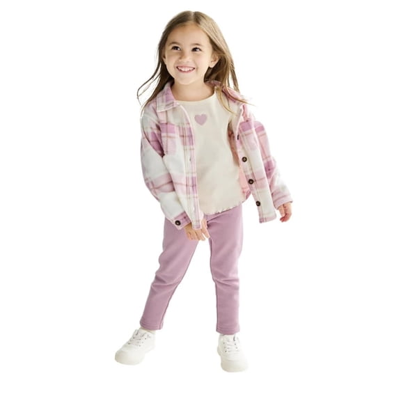 Carter's Kids Little Girl's and Boy's 3 Piece Playwear Outfit Set, 1 Shirt, 1 Bottom, 1 Outerwear (Pink, 5T)