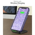 thumbnail image 5 of Vena vLove Glitter Clear Case Compatible with Apple iPhone 11 (6.1"-inch 2019), Heart Shape (CornerGuard Protection) Dual Layer Slim Hybrid Clear Bumper Case Cover - Purple, 5 of 7