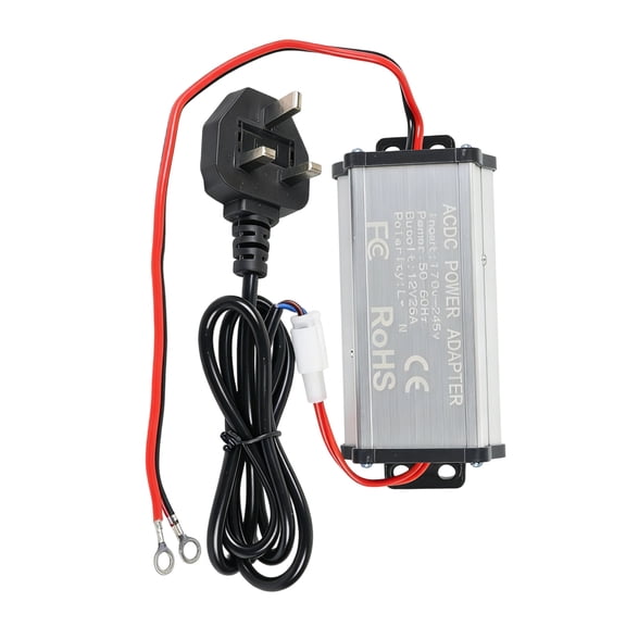 Ksruee Power Converter for Air Heater 110V to 12V Transformer AC to DC Parking Heater Power Converter 25A with Safety Protection for Indoor RV Garage Heating System
