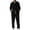 Black, variant on StSilkitty Men's 2 Piece Outfit Long Sleeve Collared Button down Shirts and Loose Pants Sets Solid Color Lightweight Casual Set