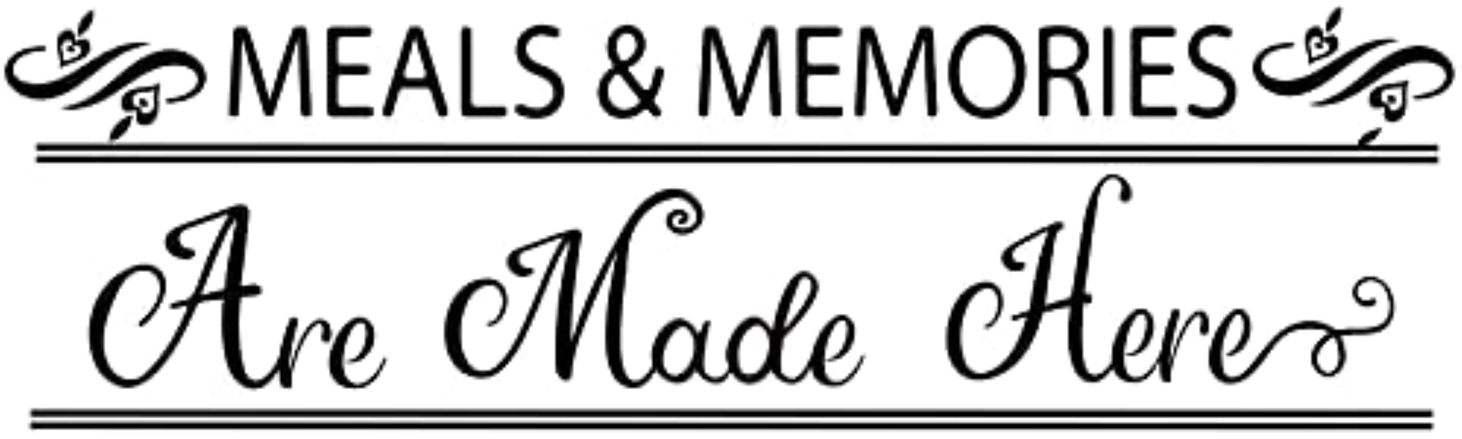 Meals and Memories PVC Kitchen Wall Stickers Funny Art Wall Decals