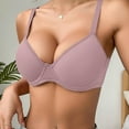 thumbnail image 2 of Arlun,Push up Wireless Bras for Women Deep V No Underwire Supportive Smooth Seamless Bralettes Womens Lightweight Breathable Comfort Thin T Shirt Bra Light Purple 75B, 2 of 5