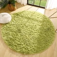 thumbnail image 2 of TWINNIS Round Rug Soft Fluffy Circle Rugs Shaggy Area Carpets for Bedroom, Baby Room,Nursery Room,5'x5,Green, 2 of 7