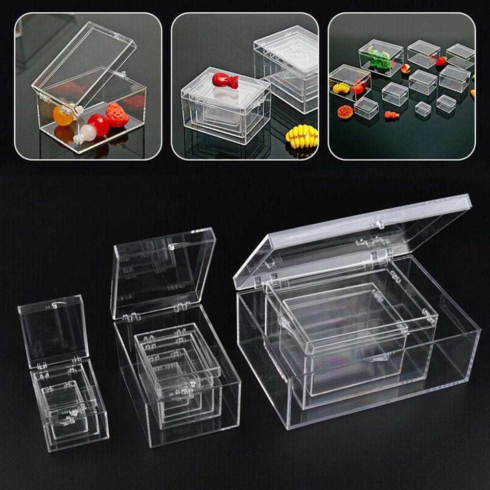 5 Pack Clear Plastic Box with Lid, Plastic Boxes for Display, Small Acrylic  Box Clear Plastic Box, Plastic Square Cube for Candy Jewelry Storage Container  Box,2.56x1.88x1.48inch 