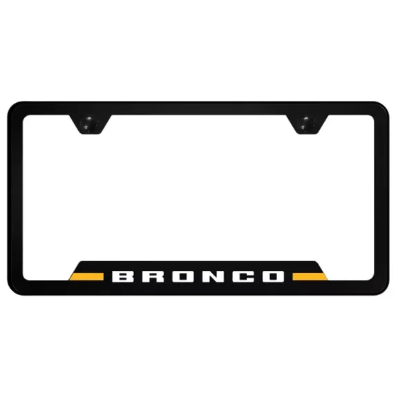 Ford Bronco 2020 Grill Orange Polycarbonate Notched License Plate Frame Official