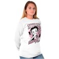 thumbnail image 4 of Betty Boop Kanji Hashtag Attitude Women's Long Sleeve T Shirt Brisco Brands S, 4 of 6