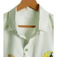 thumbnail image 3 of LA LEELA Men's Hawaiian Shirt Funny Holiday Short Sleeve Button Down Vacation Beach Shirts for Men XL Floral Parrot, Off White, 3 of 6