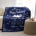 thumbnail image 6 of Happy Birthday Gifts for Dad from Daughter and Son Birthday Gifts Ideas for Dad from Daughter Birthday Decorations for Dad from Son Happy Birthday Gifts to Dad Throw Blankets 50x60 Inches, 6 of 6