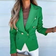 thumbnail image 1 of Vedolay Jackets for Women Women's Casual Puff Long Sleeve Open Front Work Office Blazers Jacket,Green S, 1 of 4