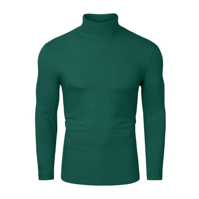 INSPIRE CHIC Chandail à Col Roulé pour Homme à Manches Longues Extensible Coupe Ajustée