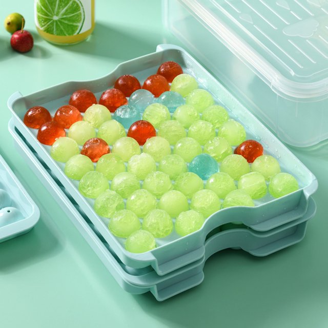 Mini Ice Tray With Lid Freezer 3 Packs Upgraded To 123X3 Small Circular Ice Tray For Easy Release Mini Ice Maker Crushed Ice Tray For Cool Coffee Drinks ice cube mold funny