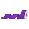 thumbnail image 1 of Unique Bargains 1 1/2 Inch 25 Yard Wide Satin Ribbon with Gold Edges Grosgrain Fabric Ribbon for Gift Wrapping, Dark Purple, 1 of 7