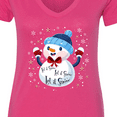 thumbnail image 4 of Inktastic Holiday Snowman Women's V-Neck T-Shirt, 4 of 5