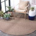 thumbnail image 2 of SAFAVIEH Sisal All-Weather Delroy Solid Indoor/Outdoor Area Rug, Brown, 6'7" x 6'7" Round, 2 of 5