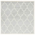 thumbnail image 2 of SAFAVIEH Chatham Gavin Geometric Wool Area Rug, Gray/Ivory, 5' x 5' Square, 2 of 11