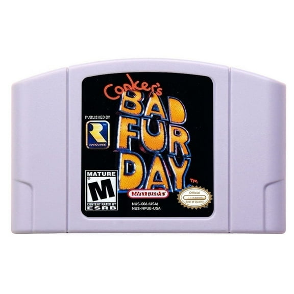Pafox Video Games Cartridge Compatible for N64 Console Conker's Bad Fur Day