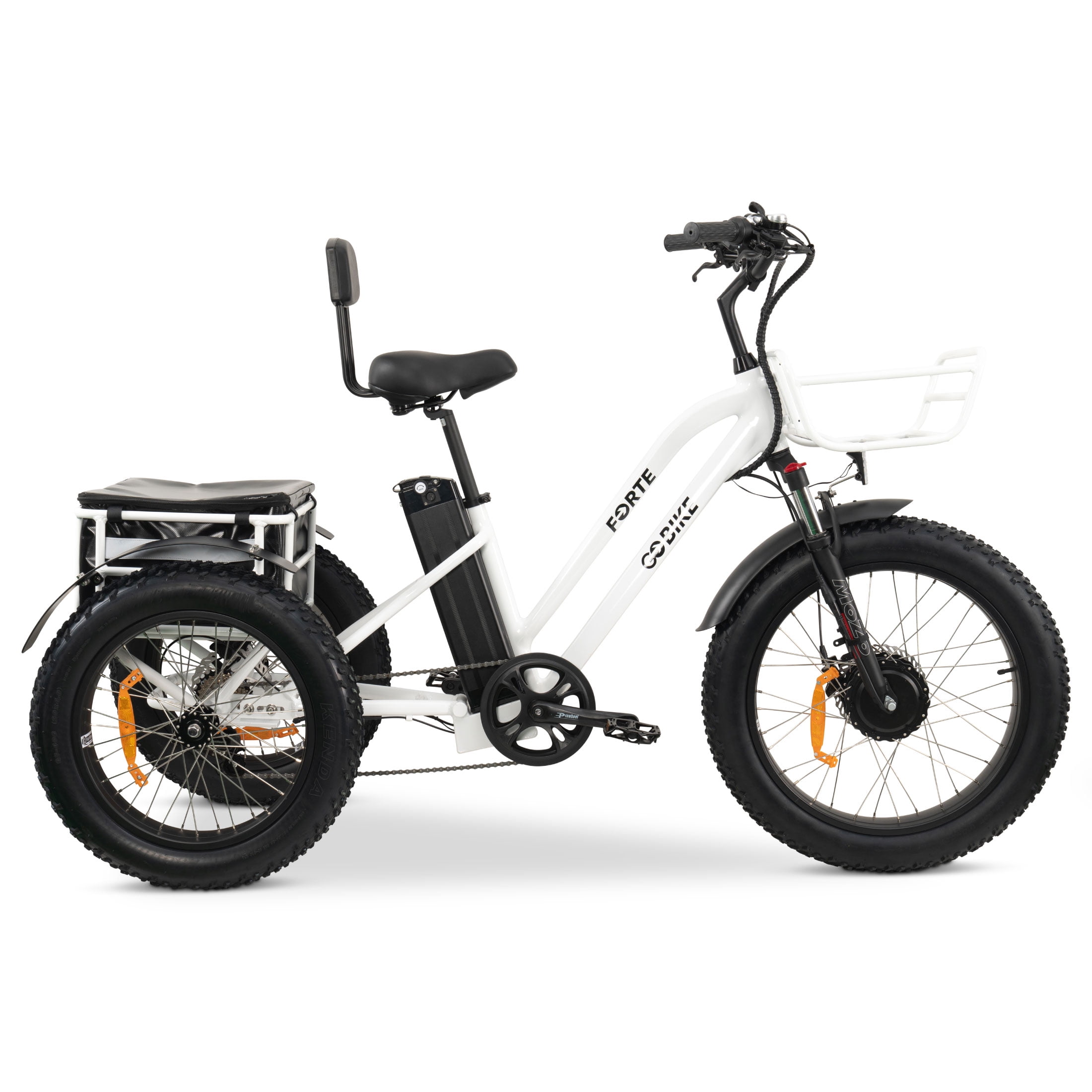 Forte 24" 3 Wheel Electric Bike For Adults,750 W Electric Tricycle Trike, 48V 13AH Three Wheels