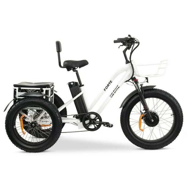 FORTE Three Wheel Electric Bikes, Electric Trike for Adults, Tricycle Ebike with LCD Display, 3