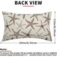 thumbnail image 3 of Brown Starfish Lumbar Pillow Covers 12X20 Inch Set of 2 Beach Ocean Coastal Decorative Rectangular Pillow Cases Summer Nautical Cotton Linen Cushion Case Home Decor for Sofa Couch Outdoor, 3 of 6
