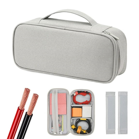 Electronics Organizer Travel Case,Portable Tech Accessories Bag with Compartments for Cables Phone Chargers