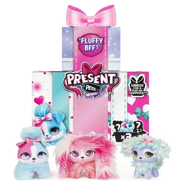 Present Pets Minis 3-Pack Fluffy BFFs, 3-inch Plush Toys