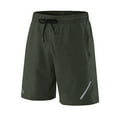 thumbnail image 5 of Jacenvly 2024 New Summer Mens Shorts Men Sports Running Casual Solid Fitness Training Exercise Quick-Drying Shorts Pants Skin-Friendly Short Trousers Army Green, 5 of 5