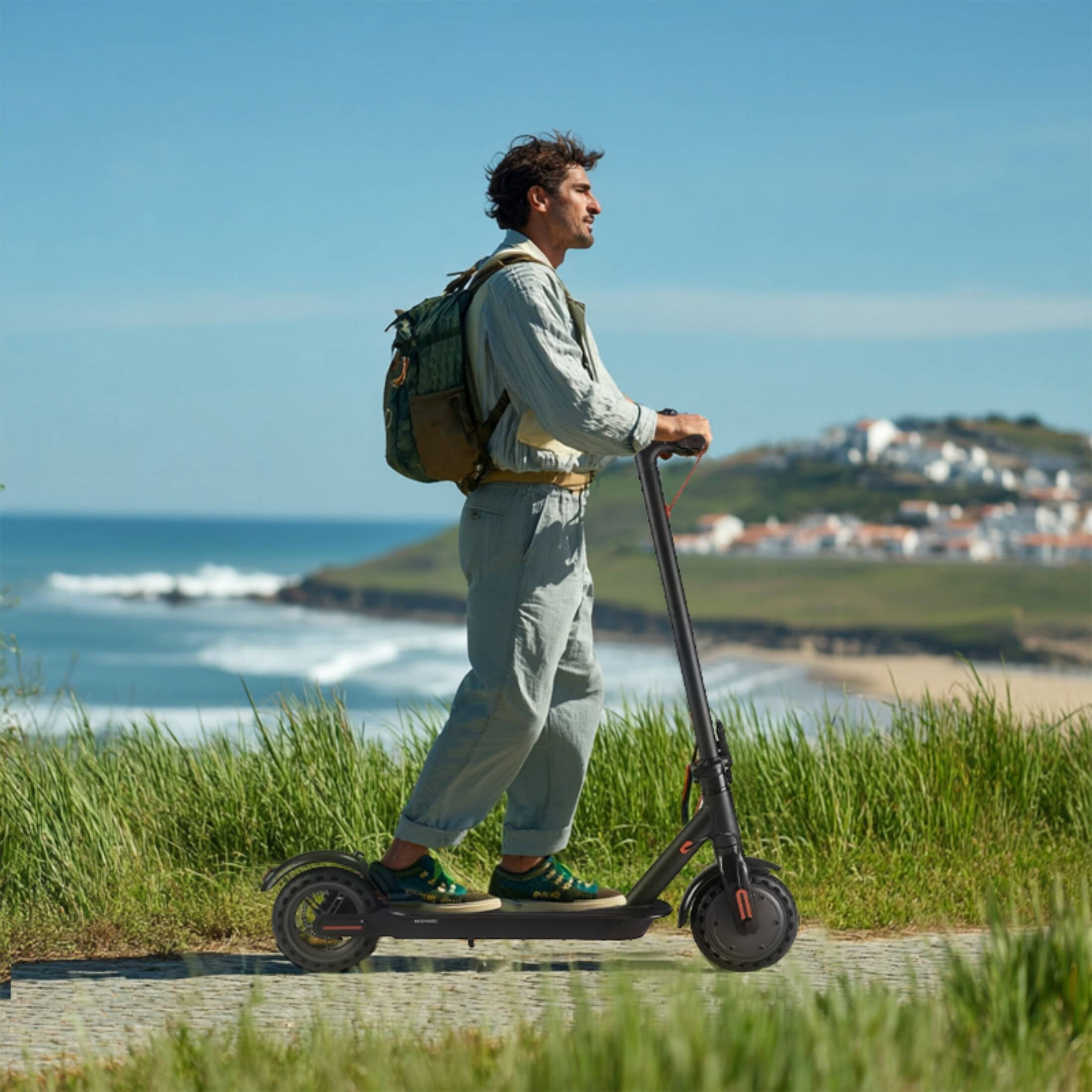 SAY YEAH Electric Scooter,Electric Scooter for Adults with 8.5" Solid Tires,Folding Commuting Adult Scooter with Braking System and App,Up to 19 MPH