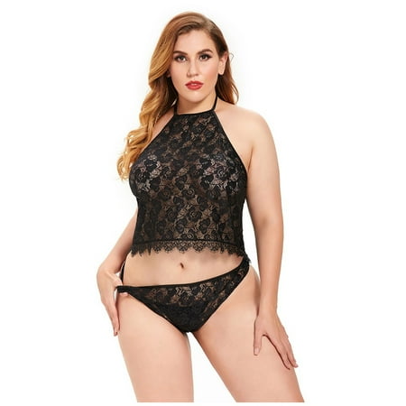 

Tarmeek Women s Plus Size Black Lingerie New Sexy Plus Size Black Lingerie Lace Nightwear Underwear Sleepwear Stylish Nightwear Teddy Babydoll Bodysuit Sexy Lingerie for Women Naughty for Sex/Play