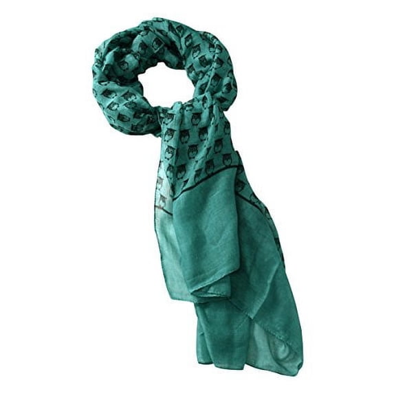 Peach Couture Elegant All Season Lightweight Sheer Animal Owl Print Scarf Shawl